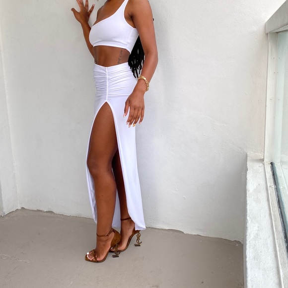 NEW YSL OPYUM SUEDE SANDALS W/ GOLD HEEL - Picture 5 of 7